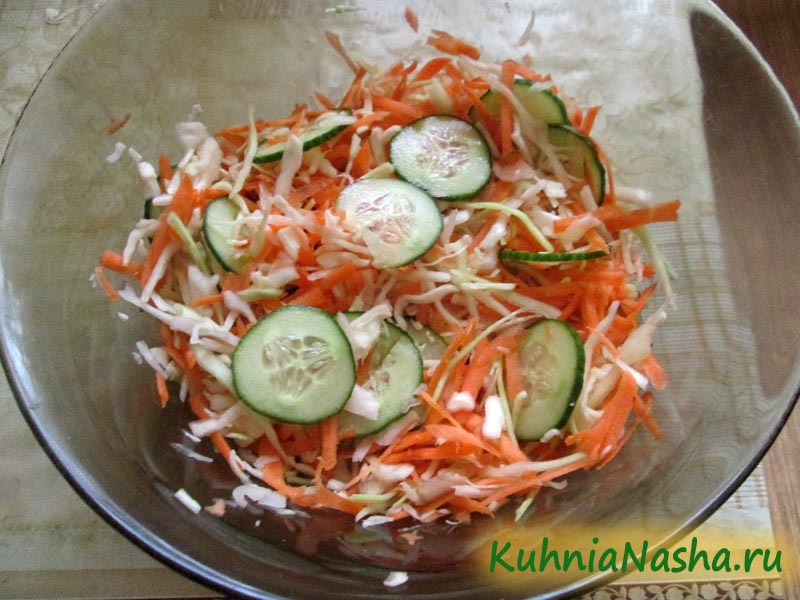 Как приготовить салат из свежей капусты и моркови