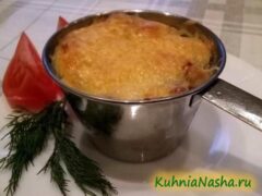 Классический жюльен из грибов и курицы