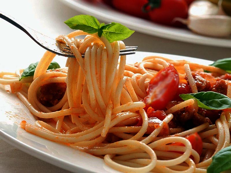Мидии со спагетти