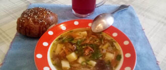 Грибной суп с вермишелью и картофелем