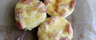 Кабачки с сосисками и сыром в духовке